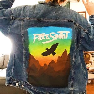 Custom Painted Jean Jacket